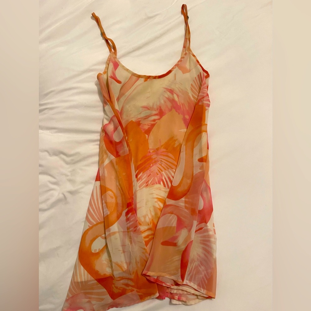 Show me your mumu, flamingo print, tunic dress, S